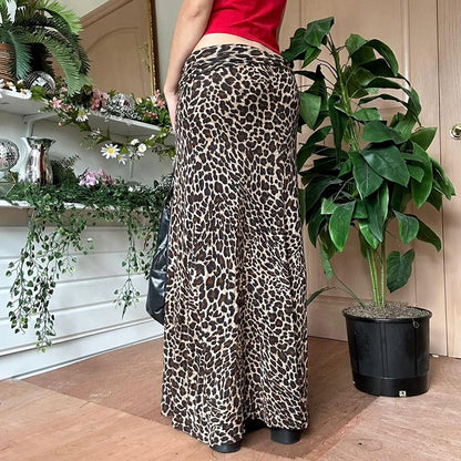 Cross-border European And American Sexy Leopard Print Drape Dress