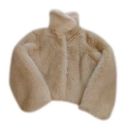 Manteau de fourrure chaud fin et épais