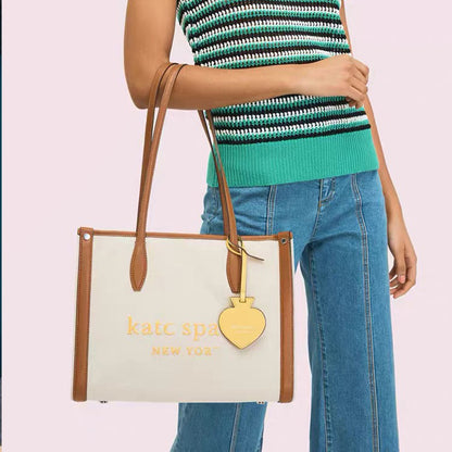 Bolso de compras de lona de gran capacidad para mamá femenina, moda portátil, un hombro