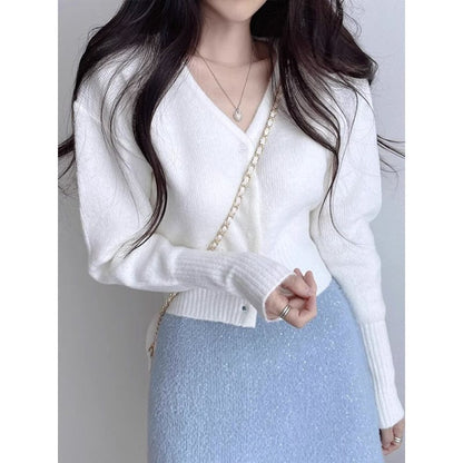 Fashion Personality Short Knitted Cardigan Woman