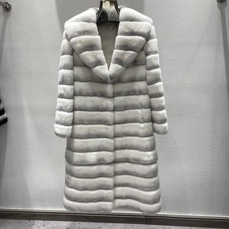 Women's Minimalist And Versatile Standing Collar Fur Jacket