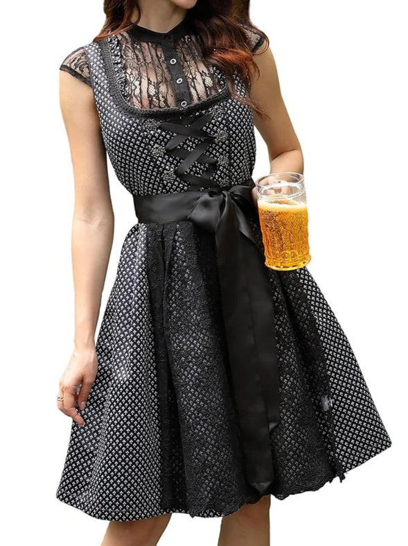 Robe nouée à manches courtes pour costume de bière de printemps et d'été