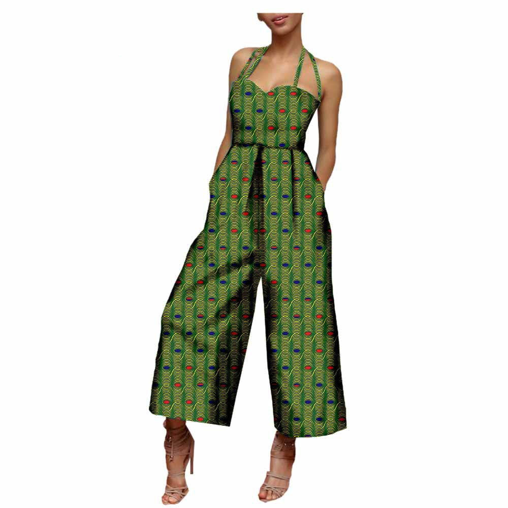 African Women's Sleeveless Cotton Jumpsuit