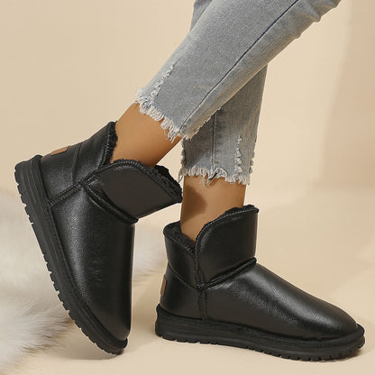 Bottes thermiques à plateforme en cuir PU