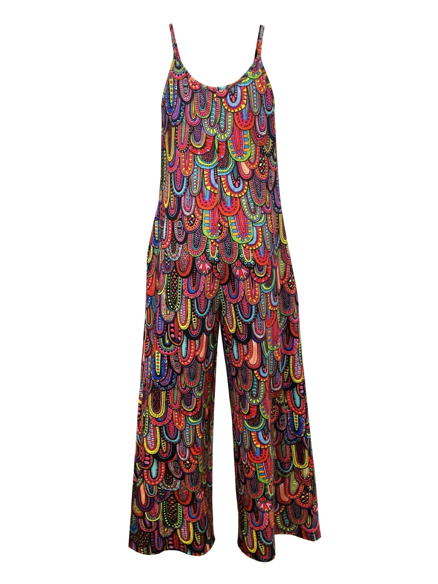 Sleeveless TEMU Women's Printed Loose Jumpsuit