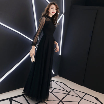 Women's Elegant Long Sleeve Long Party Dress