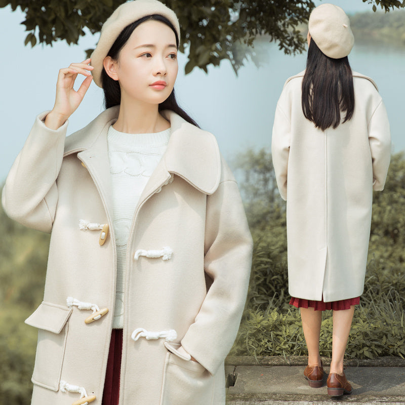 Forest woolen coat