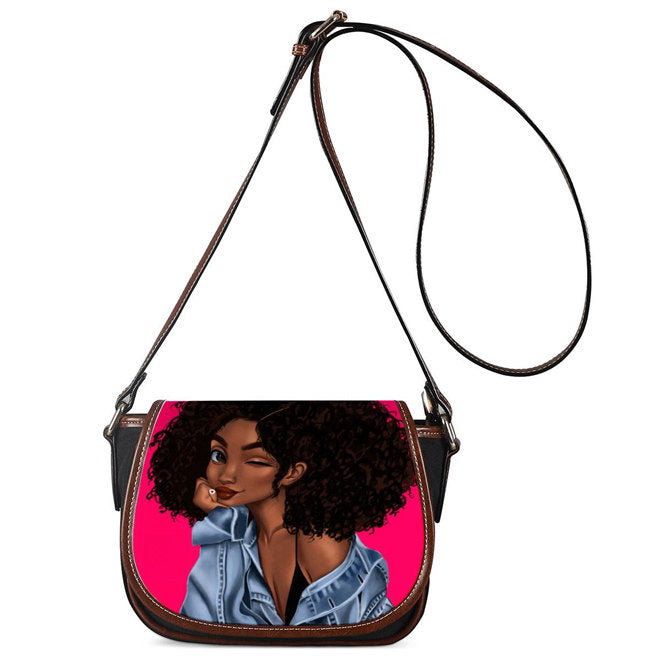 African Pu women's One Shoulder Messenger Bag