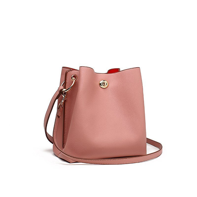 Sac seau messager pour dames, couleur unie, tendance de la mode