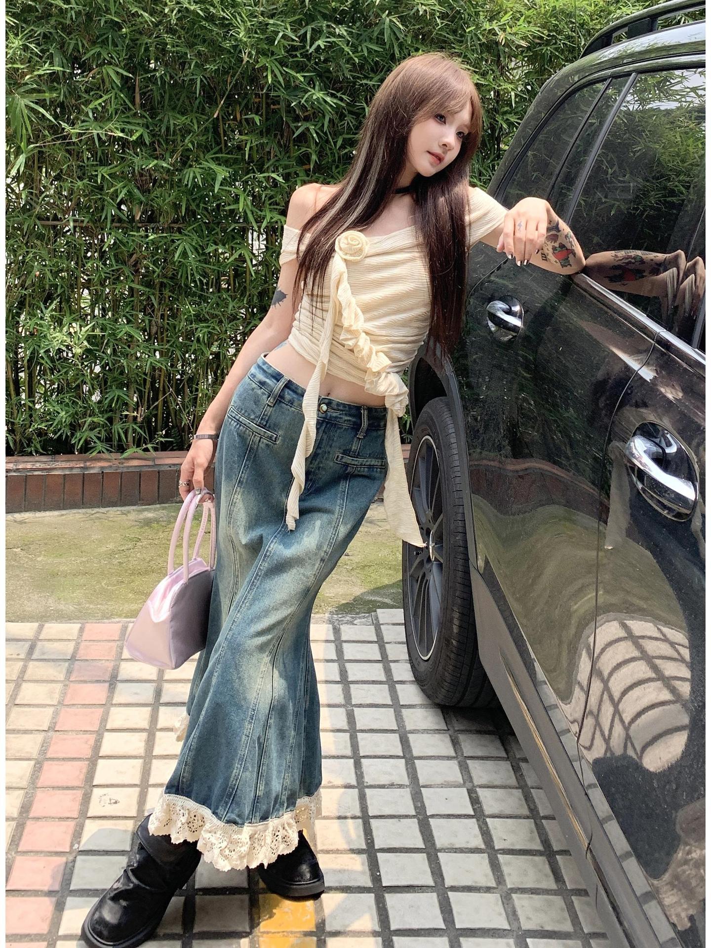 Women's Fashion Fishtail Denim Skirt Design