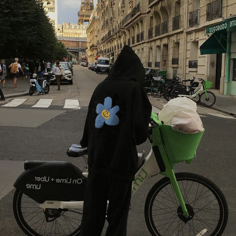 Pull imprimé pour femme, coupe décontractée, haut à capuche