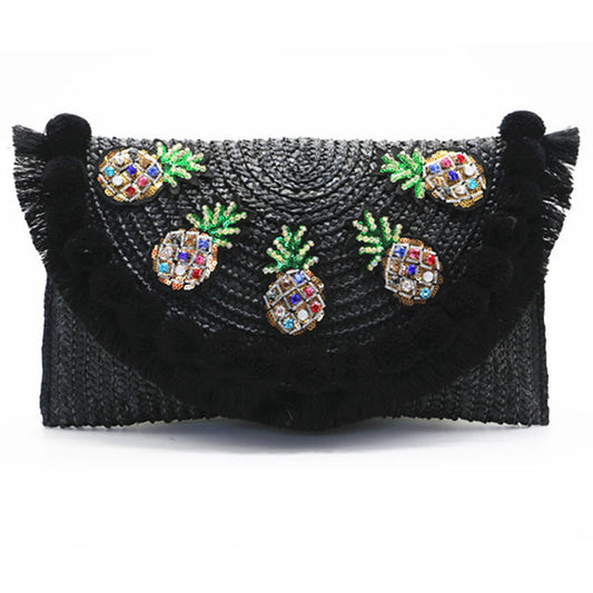 Women's embroidered shoulder bag