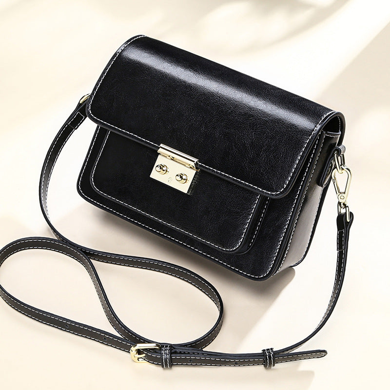 Genuine Leather Fashion One-shoulder Messenger Handbag