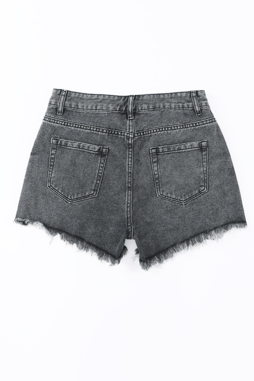 Short en jean taille haute bleu ciel à taille croisée