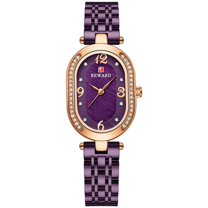 Elegante Reloj De Señora Con Diamantes