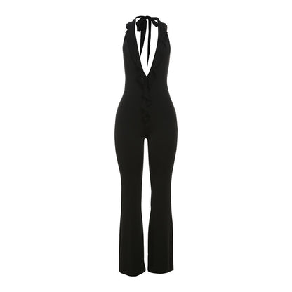 Women's Fashion Lace-up Slim Fit Bodysuit