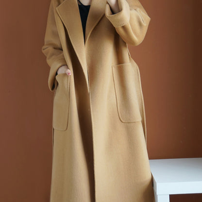 Women's Loose Temperament Mid-length Woolen Coat