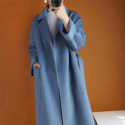 Women's Loose Temperament Mid-length Woolen Coat