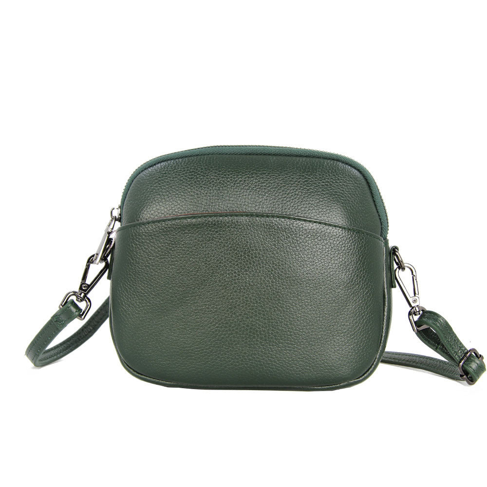 Bolso de concha para mujer, nuevo bolso de cuero suave de gamuza de piel de vaca, bandolera de hombro a la moda que combina con todo, Mini bolso