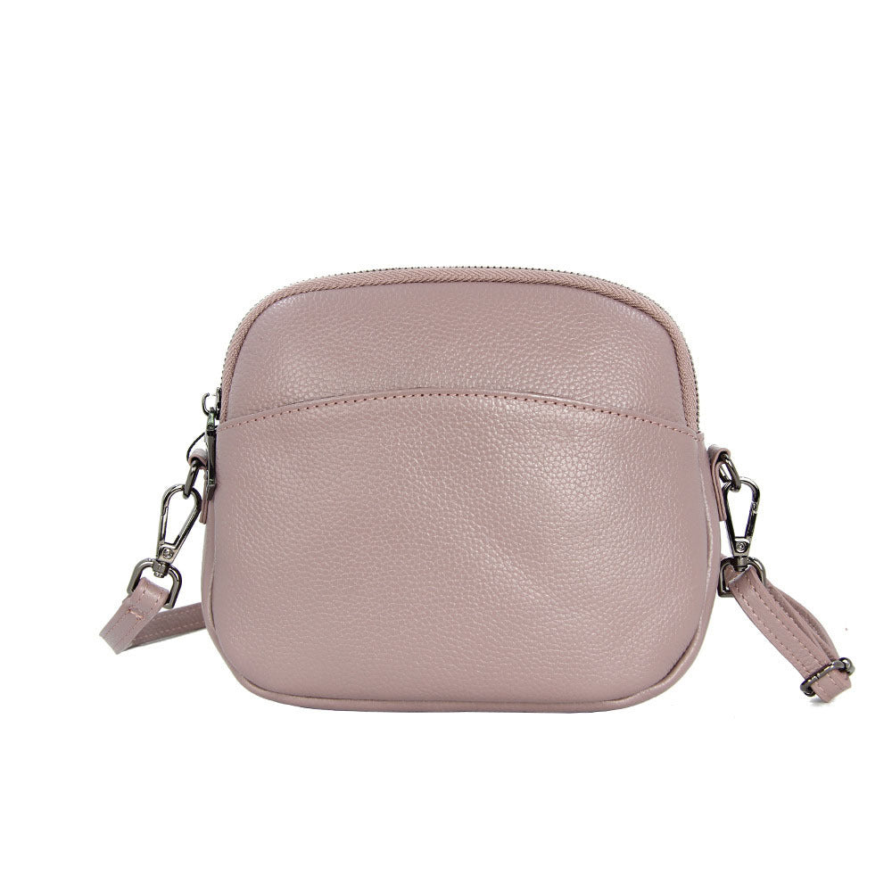 Bolso de concha para mujer, nuevo bolso de cuero suave de gamuza de piel de vaca, bandolera de hombro a la moda que combina con todo, Mini bolso