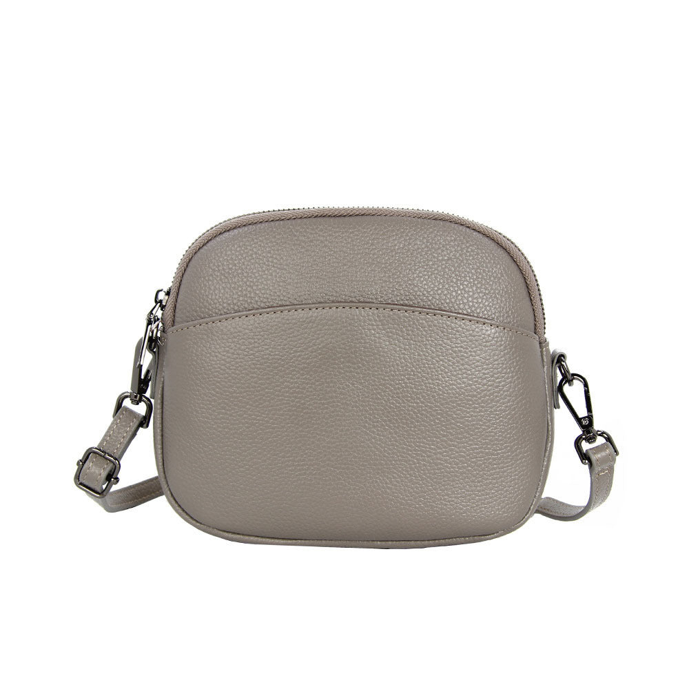 Bolso de concha para mujer, nuevo bolso de cuero suave de gamuza de piel de vaca, bandolera de hombro a la moda que combina con todo, Mini bolso