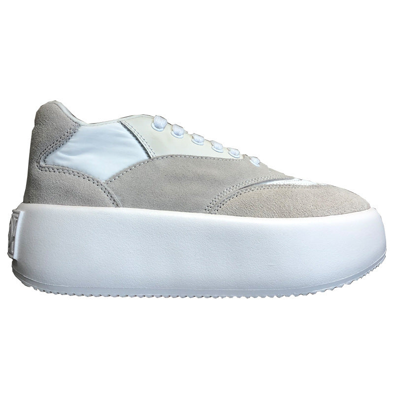 Casual Board Shoes, Muffin, Thick Soled Small White Shoes, Women'S Heightening Dwarf, Street Gump Sports Bread Shoes