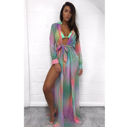 Robe chemisier bikini Robe en mousseline imprimée