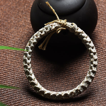 Hainan Original Ecology Xingyue Bodhi Tallado Pulsera de Hueso de Serpiente