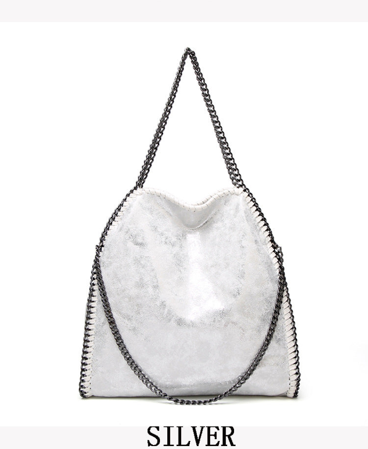 Foldable chain shoulder bag