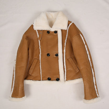 Women's Fashion Fur All-in-One Stand Collar Jacket