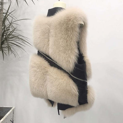 Women's Fashion Vest Fur Coat