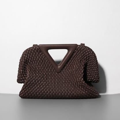 Sac Nuage Triangle Froissé Cuir de Vachette