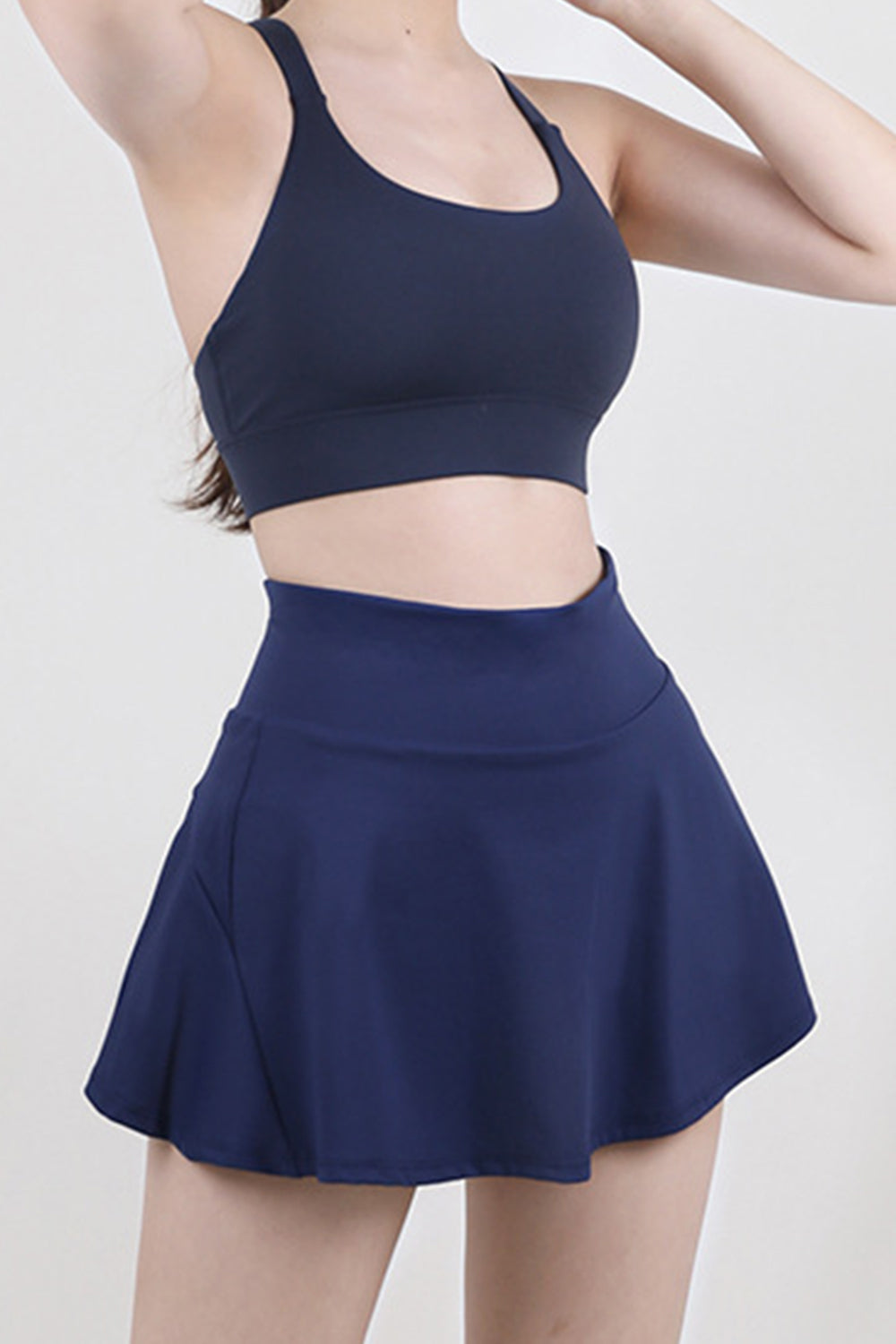 High Waist Pleated Active Skirt