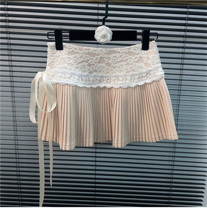 Women's Fashion Personalized Lace Pleated Skirt