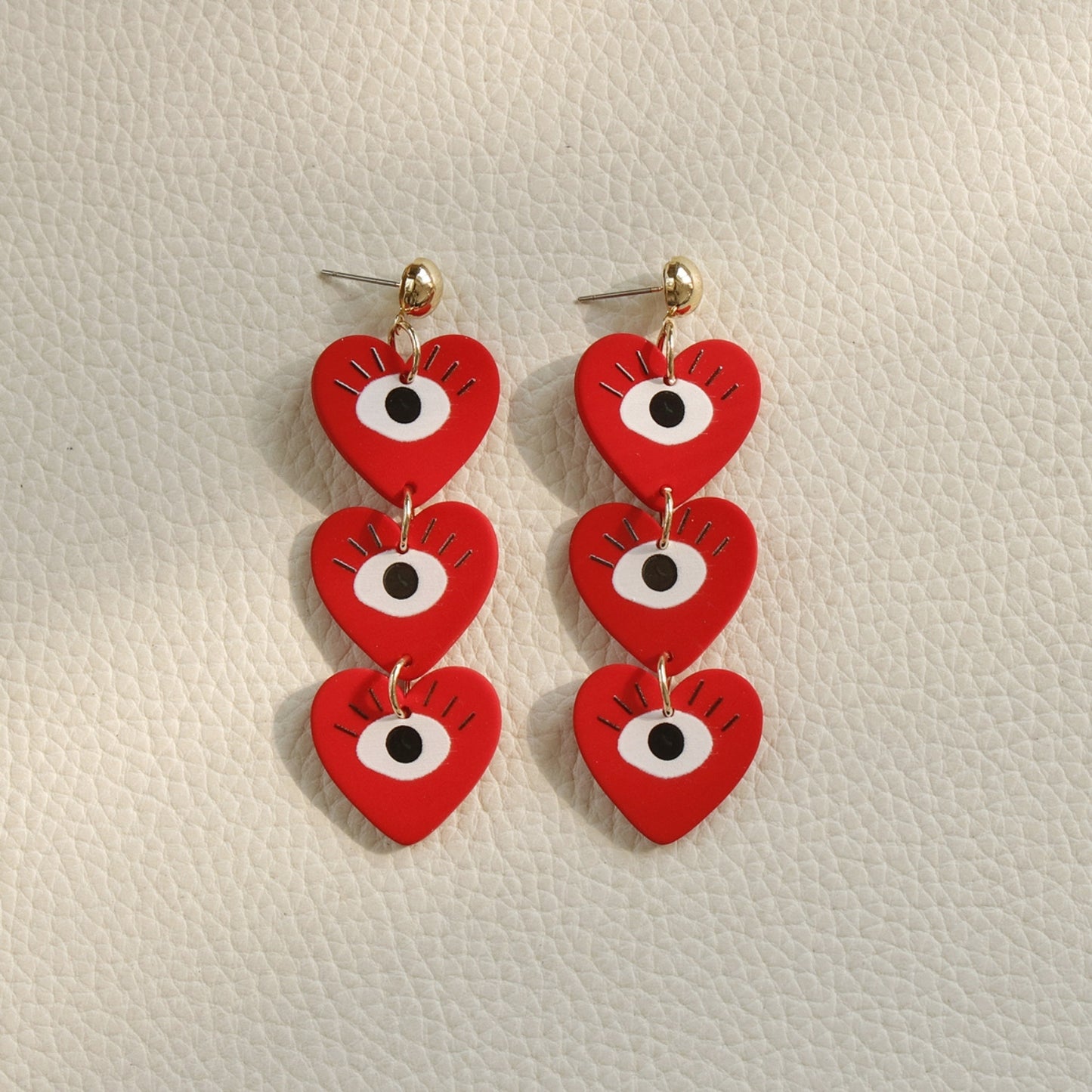 Boucles d'oreilles pendantes en acier inoxydable et acrylique