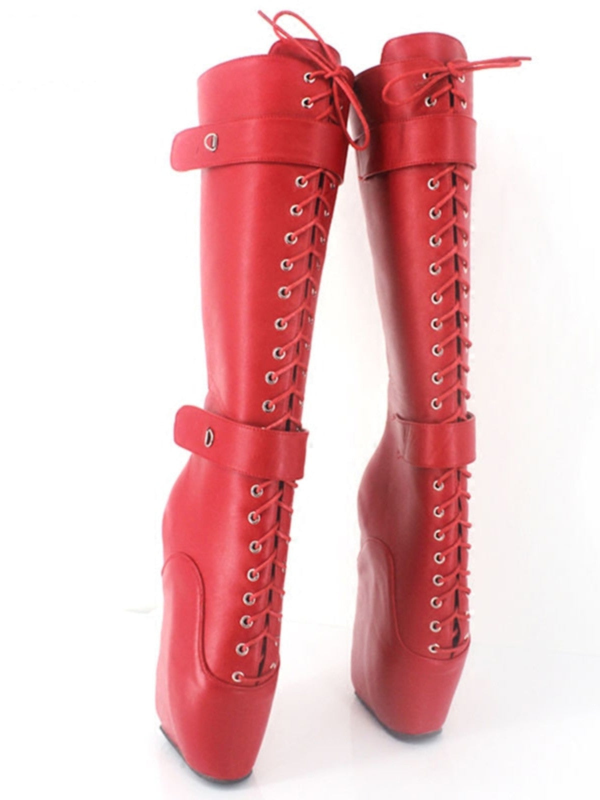 Stretch Slim Lace Up Thigh High Boots