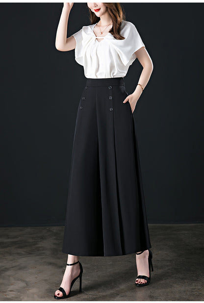 Women's Wide-leg Pants Summer Thin Loose High Waist