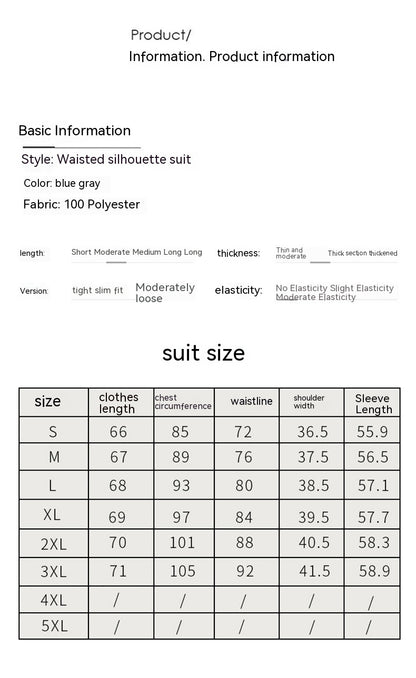 Women's Business Wear Fashion Jacket Pants Suit