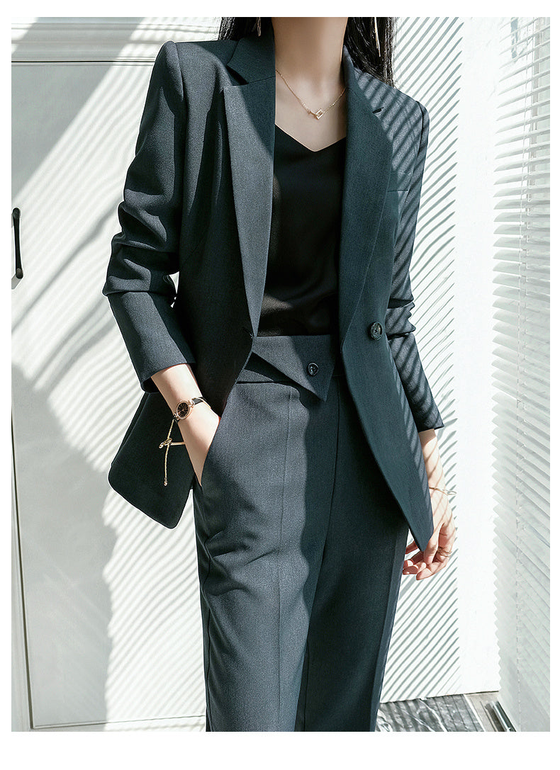 Women's Business Wear Fashion Jacket Pants Suit