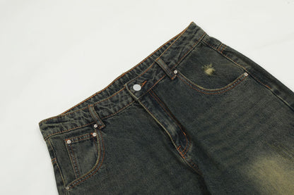 Straight Jeans Men's And Women's Wide Leg