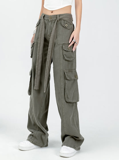 Overalls Women's Loose Straight Wide-leg Pants