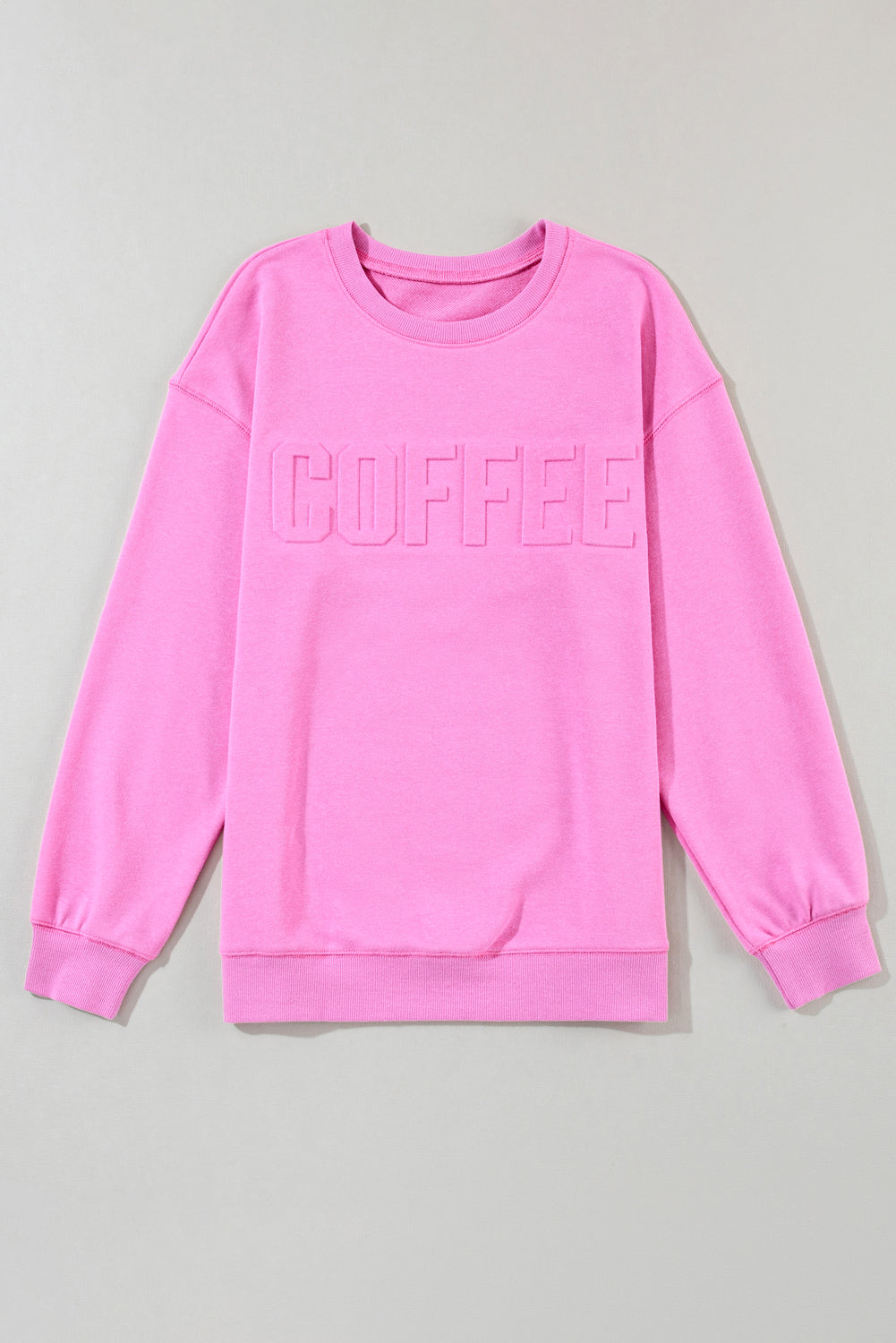 Sudadera informal con estampado de letras MAMA en color rosa brillante