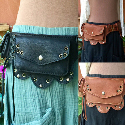 Portefeuille ceinture en cuir vintage