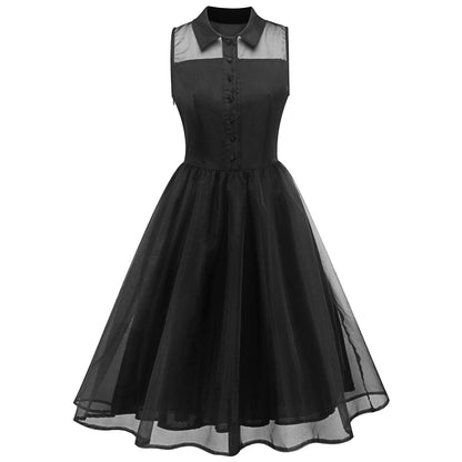 Robe noire d'été pour femmes, robe sexy