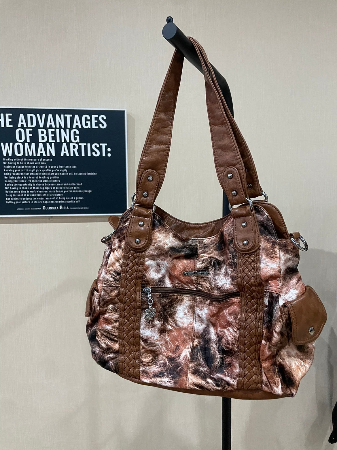 Bolso bandolera con estampado de leopardo para mujer