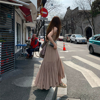 Vestido de verano etéreo, vestido de sirena de tul transparente para mujer