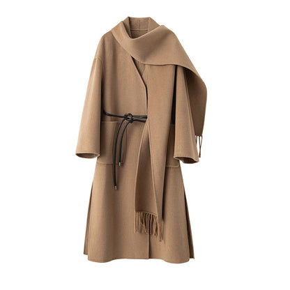 Fashion Scarf Double-sided Wool Coat