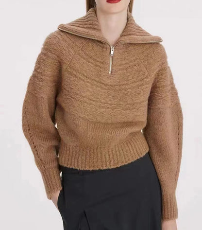 Pull demi-zippé pour femmes