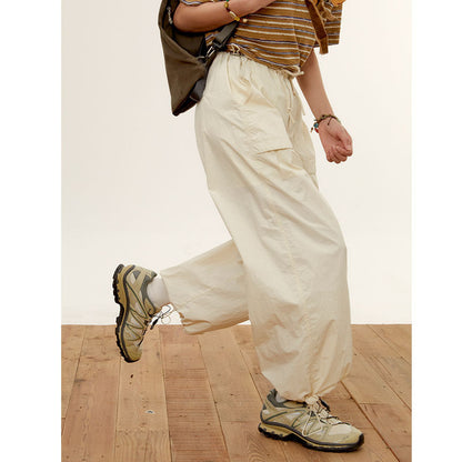 Women's Summer American-style Wide-leg Pants With Pockets