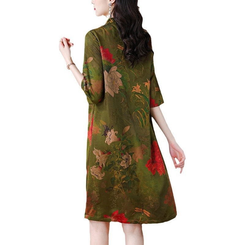 Robe d'été de style national Cheongsam vintage chinois